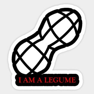 The Shelled One - I am a Legume Sticker